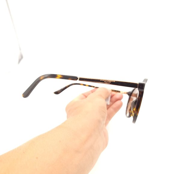 Dolce & Gabbana Sunglasses 51mm Gradient Round Havana Brown MSRP $295 - Picture 4 of 7